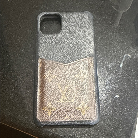 Authentic Louis Vuitton 11 Pro Max Bumper Phone Case - Black and Brown